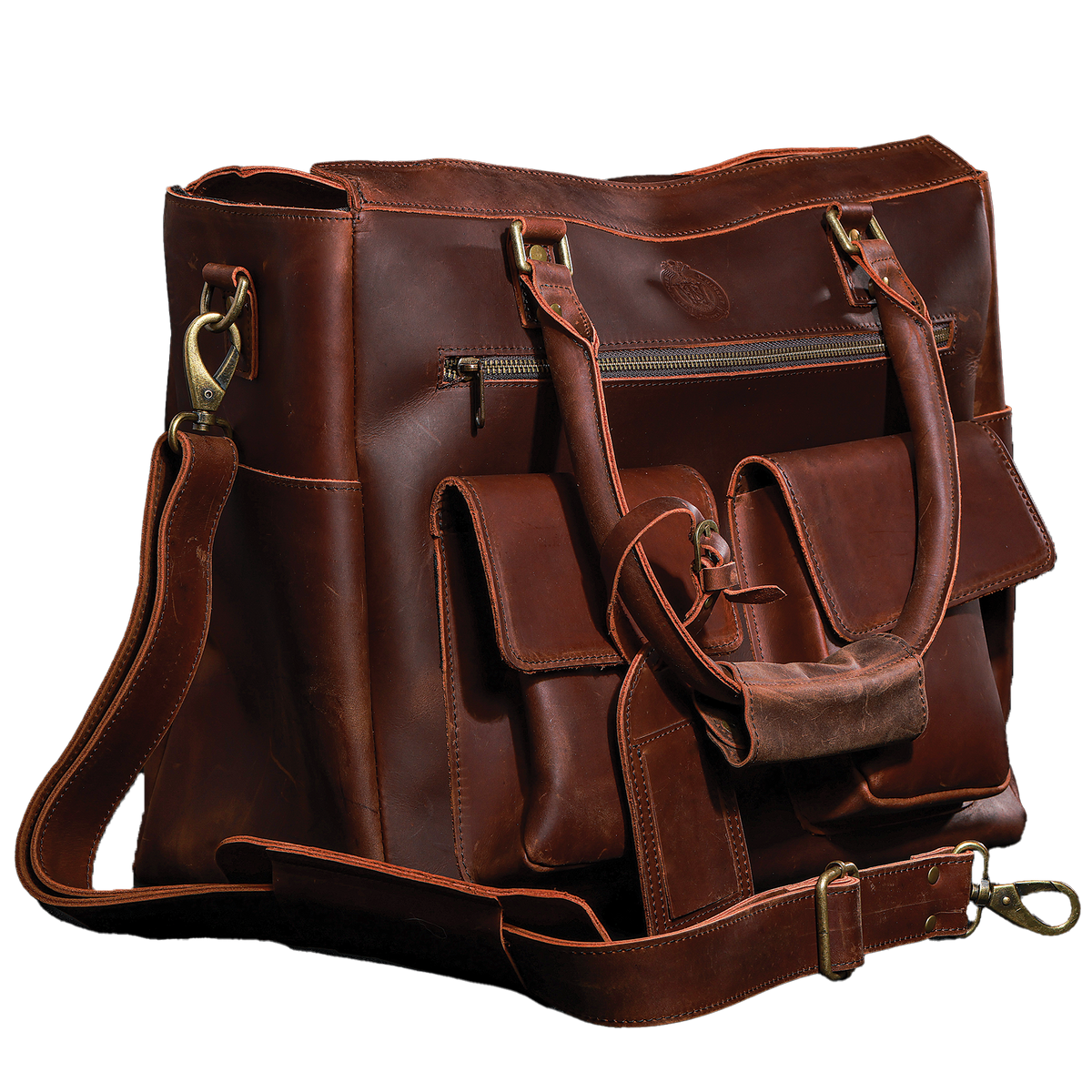 Leather Six-Bottle Carrying Case