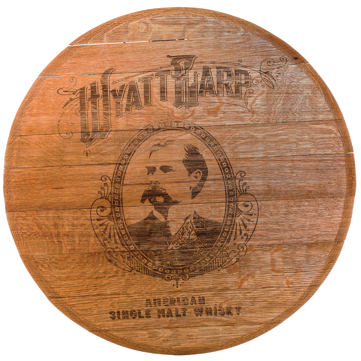 Custom Engraved Bourbon Barrel Head